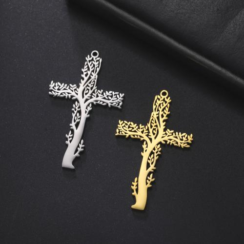 Stainless Steel Cross Pendants, 304 Stainless Steel, fashion jewelry & Unisex, more colors for choice, 34x56mm, Sold By PC