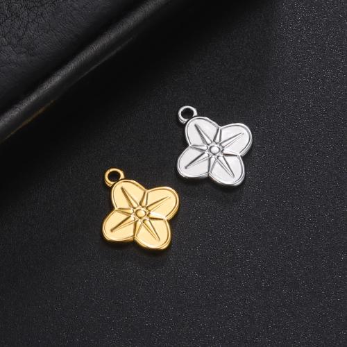 Rostfritt stål Smycken Hängen, 304 rostfritt stål, Four Leaf Clover, mode smycken & Unisex, fler färger för val, 18x15.10mm, Säljs av PC