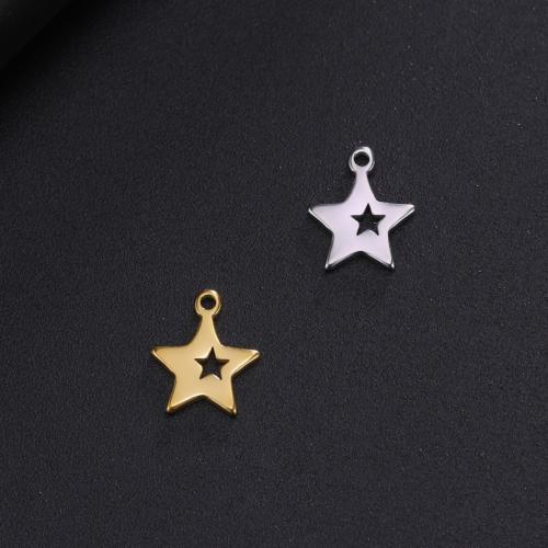 Stainless Steel Pendants, 304 Stainless Steel, Star, fashion jewelry & Unisex, more colors for choice, 9x10.40mm, Sold By PC