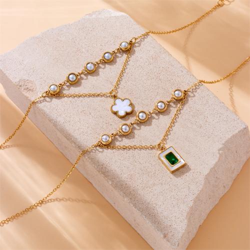 Stainless Steel Anklet, 304 Stainless Steel, with Plastic Pearl, with 5cm extender chain, different styles for choice & for woman & with rhinestone, golden, Sold Per Approx 21 cm Strand