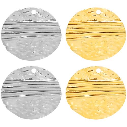 Stainless Steel Pendants, 304 Stainless Steel, Flat Round, Vacuum Ion Plating, DIY, more colors for choice, 30x30mm, Sold By PC