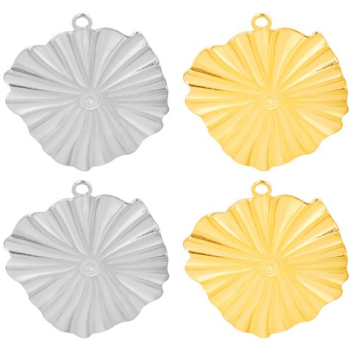 Stainless Steel Pendants, 304 Stainless Steel, Lotus Leaf, Vacuum Ion Plating, DIY, more colors for choice, 29x33mm, Sold By PC