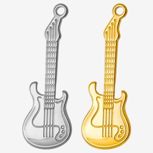 Stainless Steel Pendants 304 Stainless Steel Guitar Vacuum Ion Plating DIY Sold By PC