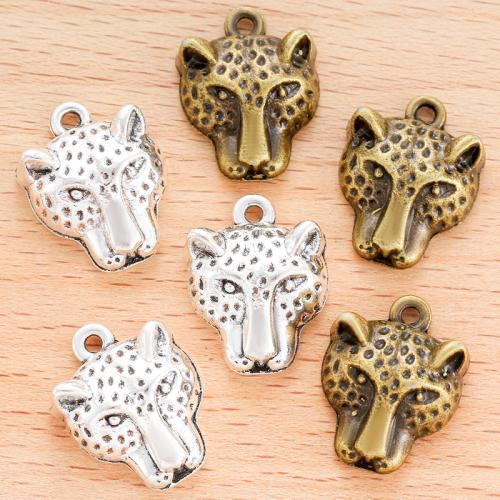 Zinc Alloy Animal Pendler, Leopard, forgyldt, du kan DIY, flere farver til valg, 20x15mm, 100pc'er/Bag, Solgt af Bag