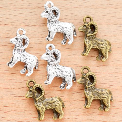 Zinc Alloy Animal Pendler, Får, forgyldt, du kan DIY, flere farver til valg, 22x15mm, 100pc'er/Bag, Solgt af Bag