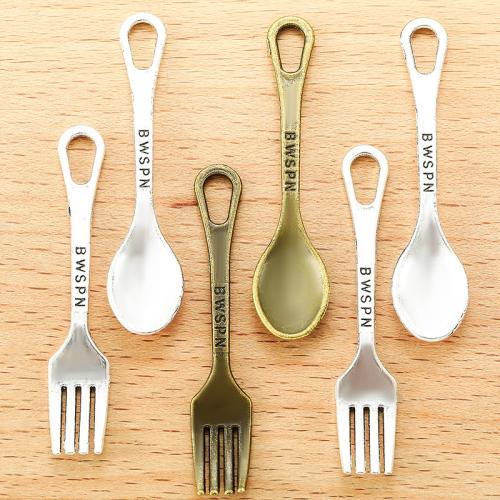 Zinc Alloy Pendants Tableware plated DIY Sold By Bag