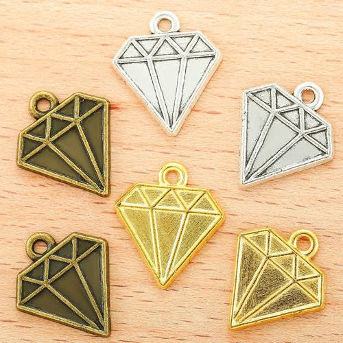 Tibetan Style Pendants, Diamond Shape, plated, DIY, more colors for choice, 18x16mm, 100PCs/Bag, Sold By Bag