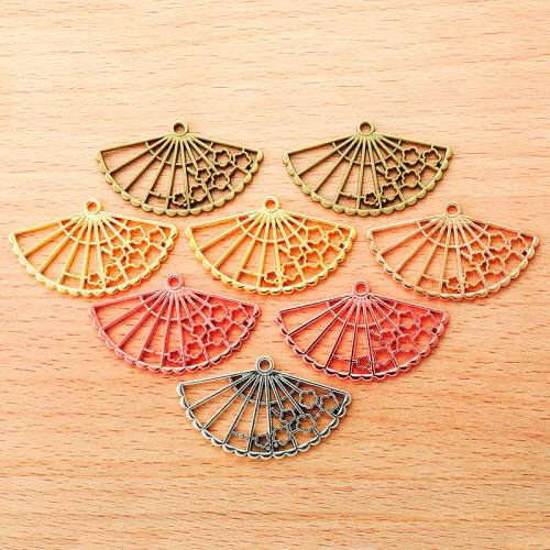 Tibetan Style Pendants, Fan, plated, DIY, more colors for choice, 40x24mm, 100PCs/Bag, Sold By Bag