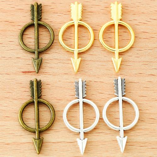 Tibetan Style Pendants, Arrow, plated, DIY, more colors for choice, 29x13mm, 100PCs/Bag, Sold By Bag