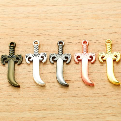 Tibetan Style Pendants, Dagger, plated, DIY, more colors for choice, 31x13mm, 100PCs/Bag, Sold By Bag