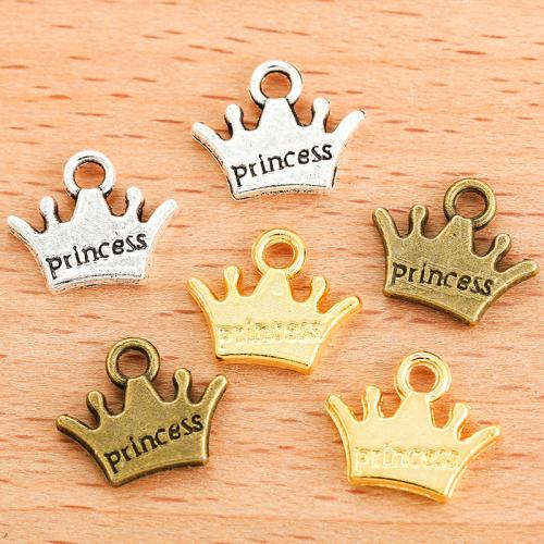 Zinc Alloy Crown Přívěsky, Zinek, Koruna, á, DIY, více barev na výběr, 13x11mm, 100PC/Bag, Prodáno By Bag