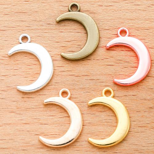 Zinc Alloy Moon Pendants plated DIY Sold By Bag