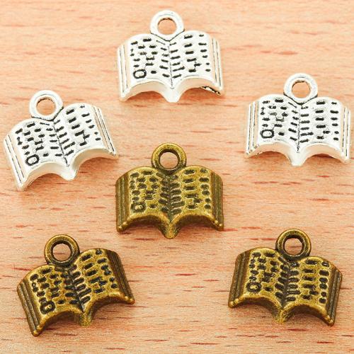 Zinc Alloy Pendants Book plated DIY Sold By Bag