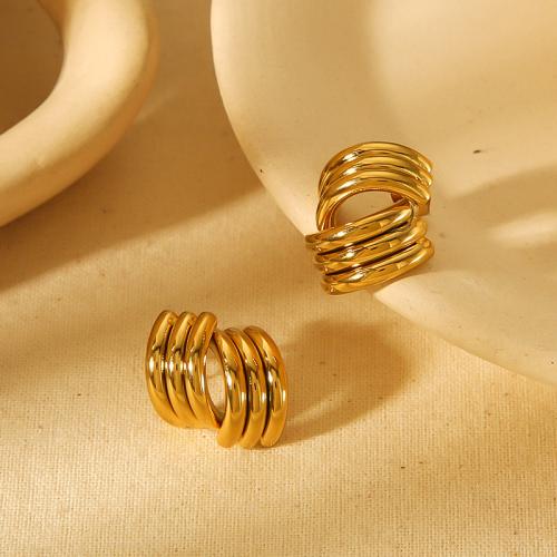 Titanium Steel  Earring plated fashion jewelry Sold By Pair