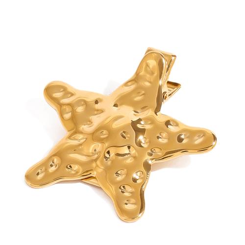 Alligator Hair Clip 304 Stainless Steel Star gold color plated fashion jewelry golden Sold By PC