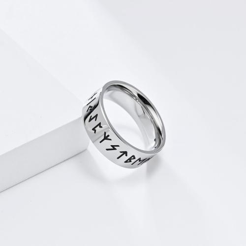 Stainless Steel Finger Ring 304 Stainless Steel polished fashion jewelry & Unisex Sold By PC