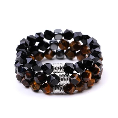 Gemstone Bracelet, Geometrical Pattern, handmade, different materials for choice & Unisex & faceted, Length:Approx 7-7.5 Inch, Sold By PC