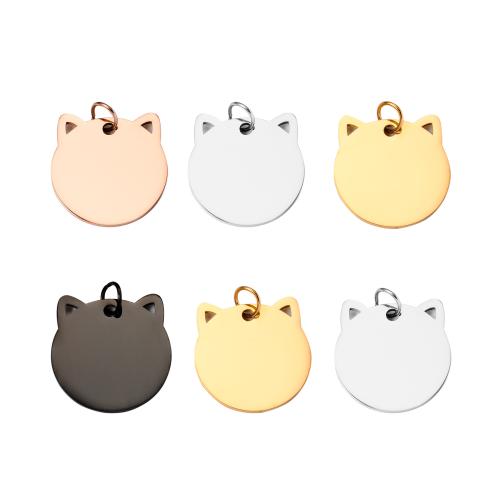 304 Stainless Steel Cat, DIY, more colors for choice, 28x28mm, 5PCs/Bag, Sold By Bag