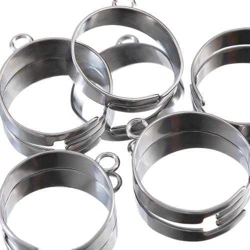 304 Stainless Steel Pad Ring Base, Säädettävä & tee-se-itse, alkuperäinen väri, 10PC/laukku, Myymät laukku