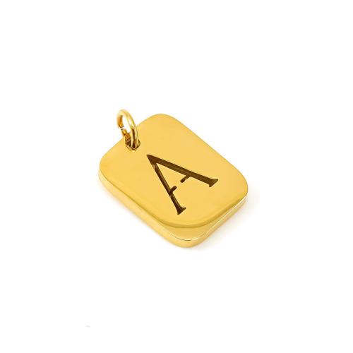 Pendentifs en acier inoxydable Lettre, Acier inoxydable 304, DIY & styles différents pour le choix, 12x9mm, Vendu par PC