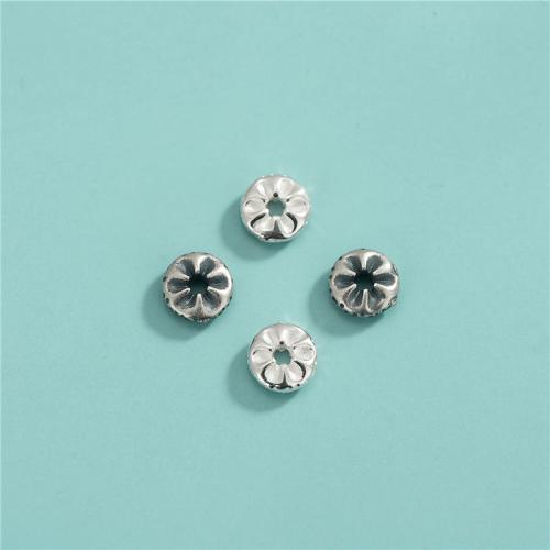 Perline in argento sterlina 925, 925 sterline d'argento, DIY, nessuno, 7x2.60mm, Foro:Appross. 2mm, Venduto da PC