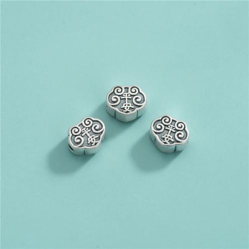 925 Sterling Silver Beads, DIY, 10.20x8.30mm, Hole:Approx 2mm, Sold By PC