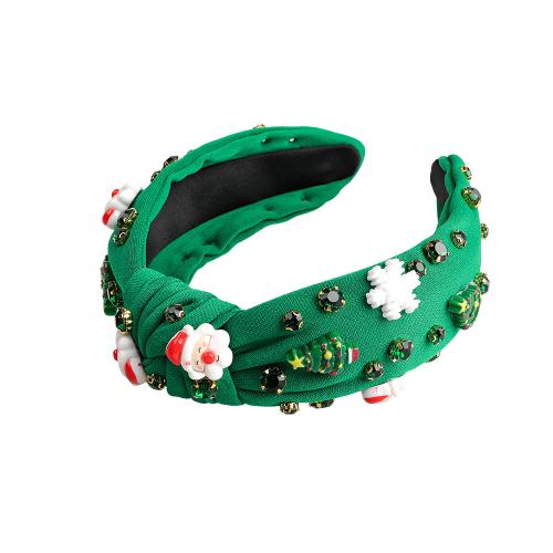 Cloth Hair Band, with Plastic Pearl, handmade, Christmas Design & different size for choice & for woman & with rhinestone, more colors for choice, Sold By PC