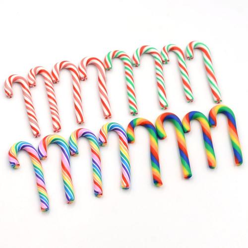 Hair Accessories DIY Findings Polymer Clay Christmas Candy Cane Christmas Design Sold By PC