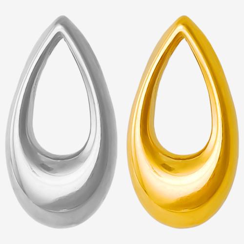 Stainless Steel Pendants, 304 Stainless Steel, Teardrop, Vacuum Ion Plating, DIY & hollow, more colors for choice, 8x16mm, Sold By PC