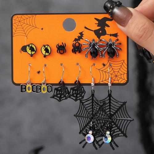 Zink Alloy Stud Örhängen Set, plated, mode smycken & Halloween smycken gåva & för kvinna, nickel, bly och kadmium gratis, 6Pairs/Ställ, Säljs av Ställ