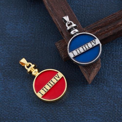 Tibetan Style Enamel Pendants, Flat Round, plated, DIY, more colors for choice, nickel, lead & cadmium free, 20mm, Sold By PC