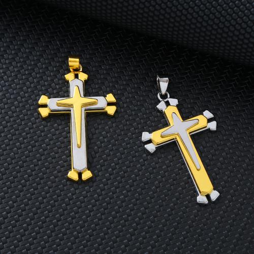 Tibetan Style Cross Pendants, plated, DIY, more colors for choice, nickel, lead & cadmium free, 30x50mm, Sold By PC