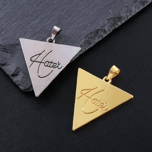 Pendentifs en alliage de zinc, triangle, Placage, DIY, plus de couleurs à choisir, protéger l'environnement, sans nickel, plomb et cadmium, 45x45mm, Vendu par PC