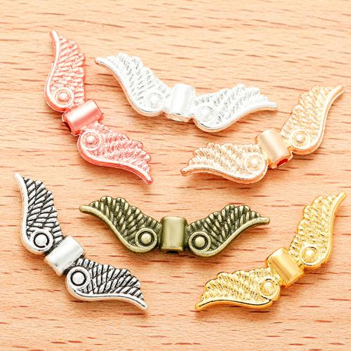 Zinc Alloy Jewelry Beads Wing Shape plated DIY Sold By Bag