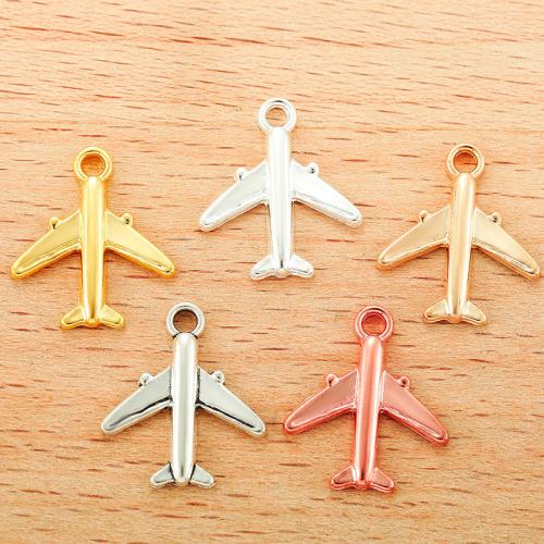 Vehicle Shaped Zinc Alloy Pendants Airplane plated DIY Sold By Bag