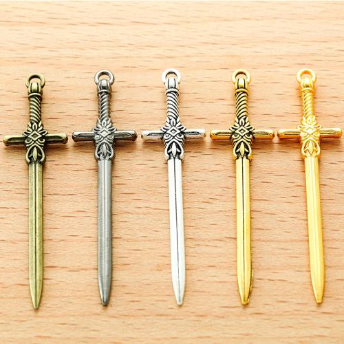 Zinc Alloy Tool Pendants Sword plated DIY Sold By Bag