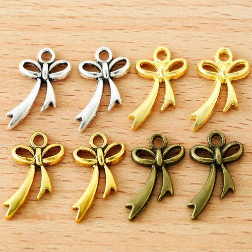 Tibetan Style Bowknot Pendants, plated, DIY, more colors for choice, 20x11mm, 100PCs/Bag, Sold By Bag