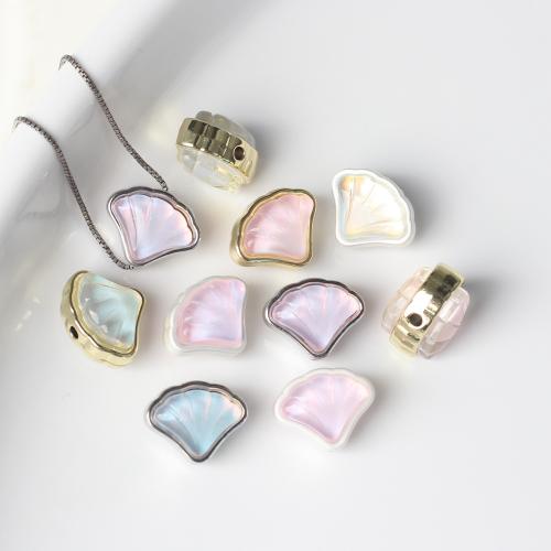 Zinc Alloy Jewelry Beads with Resin Shell plated DIY nickel lead & cadmium free Sold By Bag