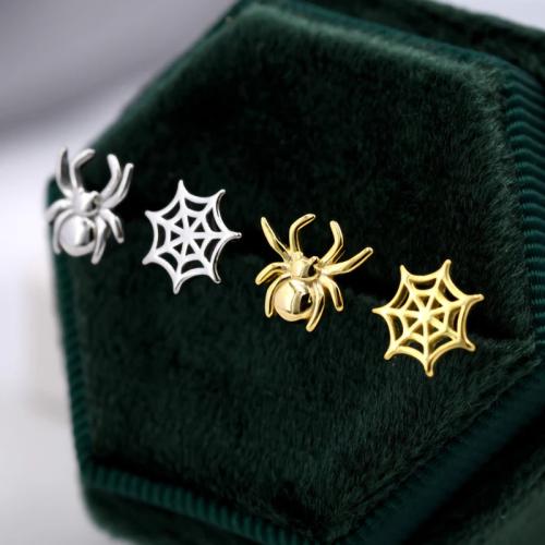 Brass Stud Earring, plated, Halloween Design & fashion jewelry & for woman, more colors for choice, Sold By Pair