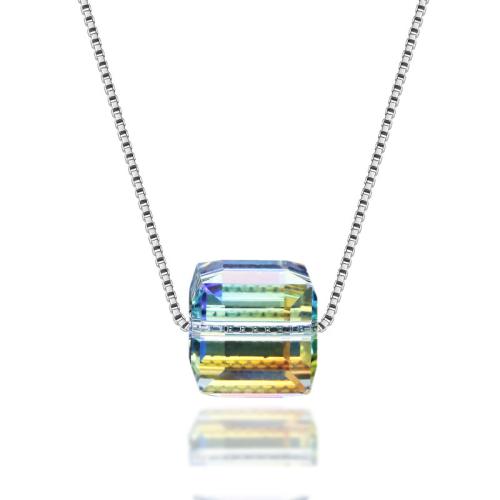 Collier de bijoux en acier inoxydable, Acier inoxydable 304, avec Cristal autrichien, pour femme, plus de couleurs à choisir, Longueur:Environ 40 cm, Vendu par PC