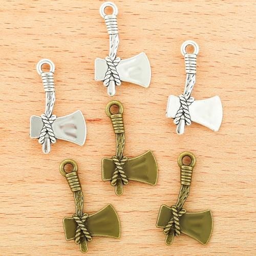 Tibetan Style Tool Pendants, Axe, plated, DIY, more colors for choice, 28x17mm, 100PCs/Bag, Sold By Bag