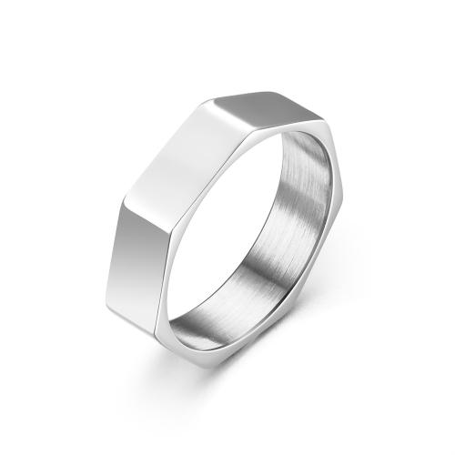 Stainless Steel Finger Ring, 304 Stainless Steel, fashion jewelry & Unisex & different size for choice, silver color, Sold By PC