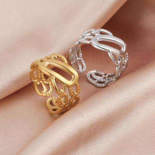 Stainless Steel Finger Ring, 304 Stainless Steel, fashion jewelry & for woman, more colors for choice, Sold By PC