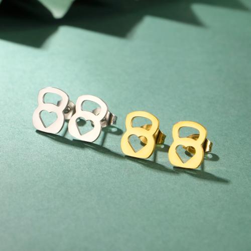 Edelstahl Ohrringe, 304 Edelstahl, Modeschmuck & für Frau, keine, 10x8mm, verkauft von Paar