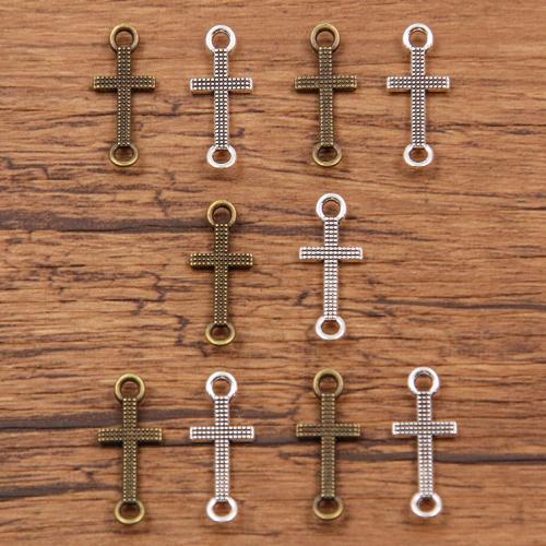 Cross Zinc Alloy Connector plated DIY nickel lead & cadmium free Approx Sold By Bag