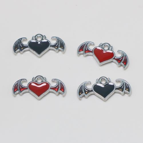 Zinc Alloy Enamel Pendants silver color plated DIY nickel lead & cadmium free Sold By PC