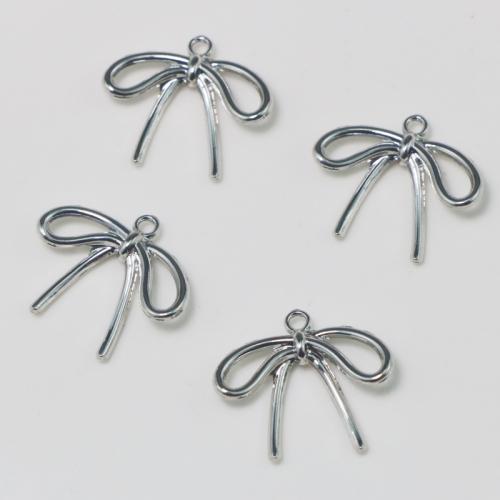 Tibetan Style Bowknot Pendants, silver color plated, DIY, nickel, lead & cadmium free, Sold By PC