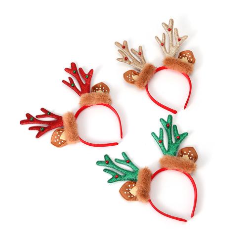 Polyester Hair Band, Christmas Reindeer, Christmas Design & for woman, more colors for choice, 240x210mm, Sold By PC