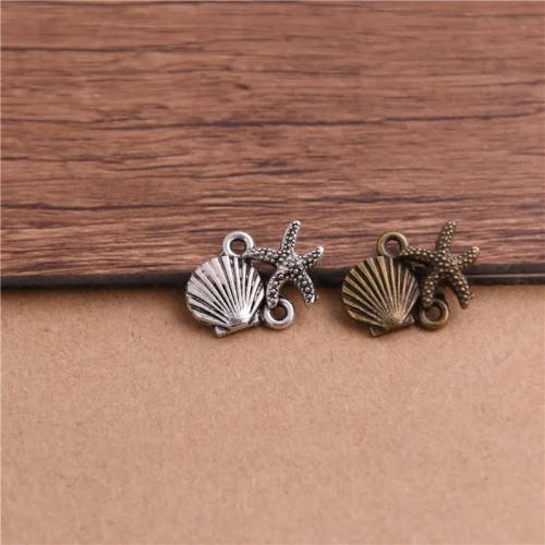 Tibetan Style Connector, Shell, plated, DIY & 1/1 loop, more colors for choice, nickel, lead & cadmium free, 14x18mm, Approx 100PCs/Bag, Sold By Bag