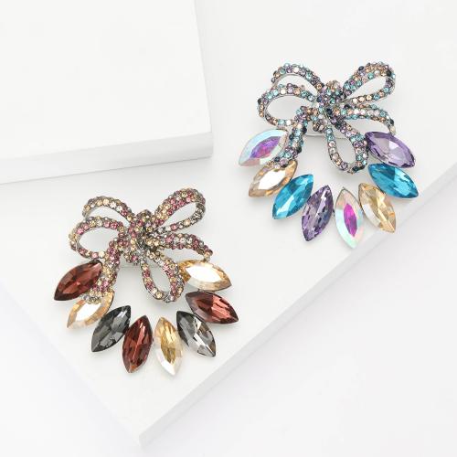 Zinc Alloy Brooches plated fashion jewelry & with rhinestone nickel lead & cadmium free Sold By PC